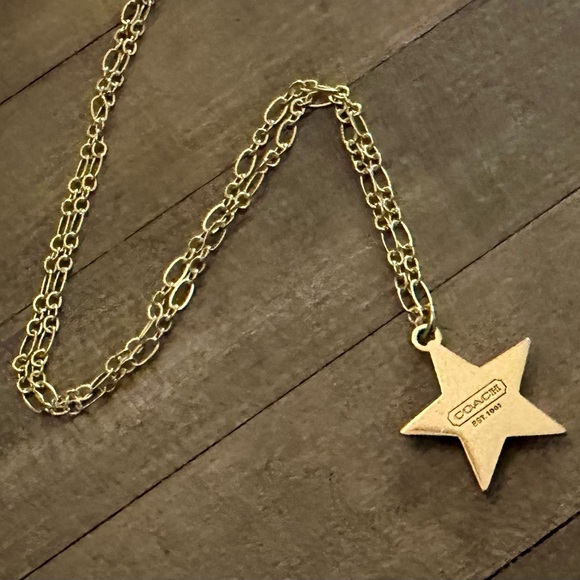 Coach Gold Reversible Layered Star Pendant 18k/.925 Necklace - Picture 16 of 16